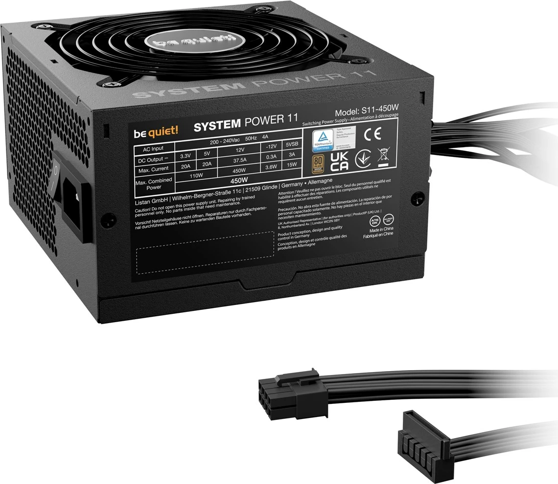 Napajalnik 450W, ATX, črn BE QUIET! System Power 11