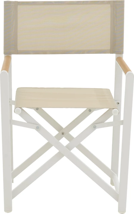 Sestav mize s stoli Kliton-Mabu, aluminij, bela, 150 x 80 x 74 cm