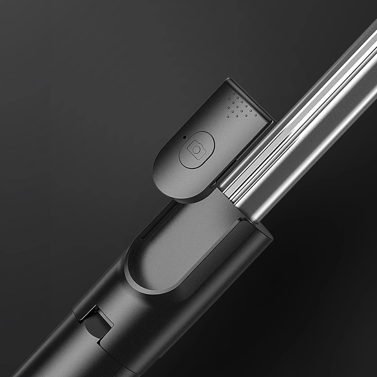 Selfie palica z integralnim stojalom Wozinsky WHS1Y, 1 m, nosilec za telefon, črna