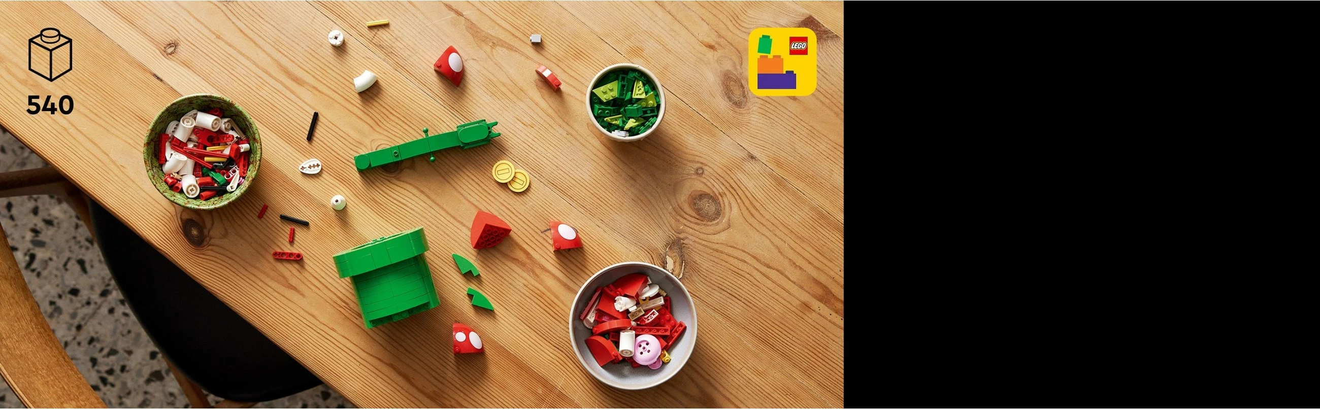 Model za razstavo Piranha Plant LEGO Super Mario, 540 kosov, večbarven