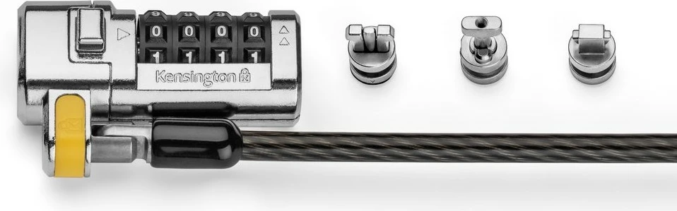 Varnostna ključavnica Kensington ClickSafe 3-v-1, 1,8 m, črna, kovinska