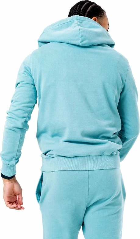 Duks z kapuco Justhype Acid Wash, modra