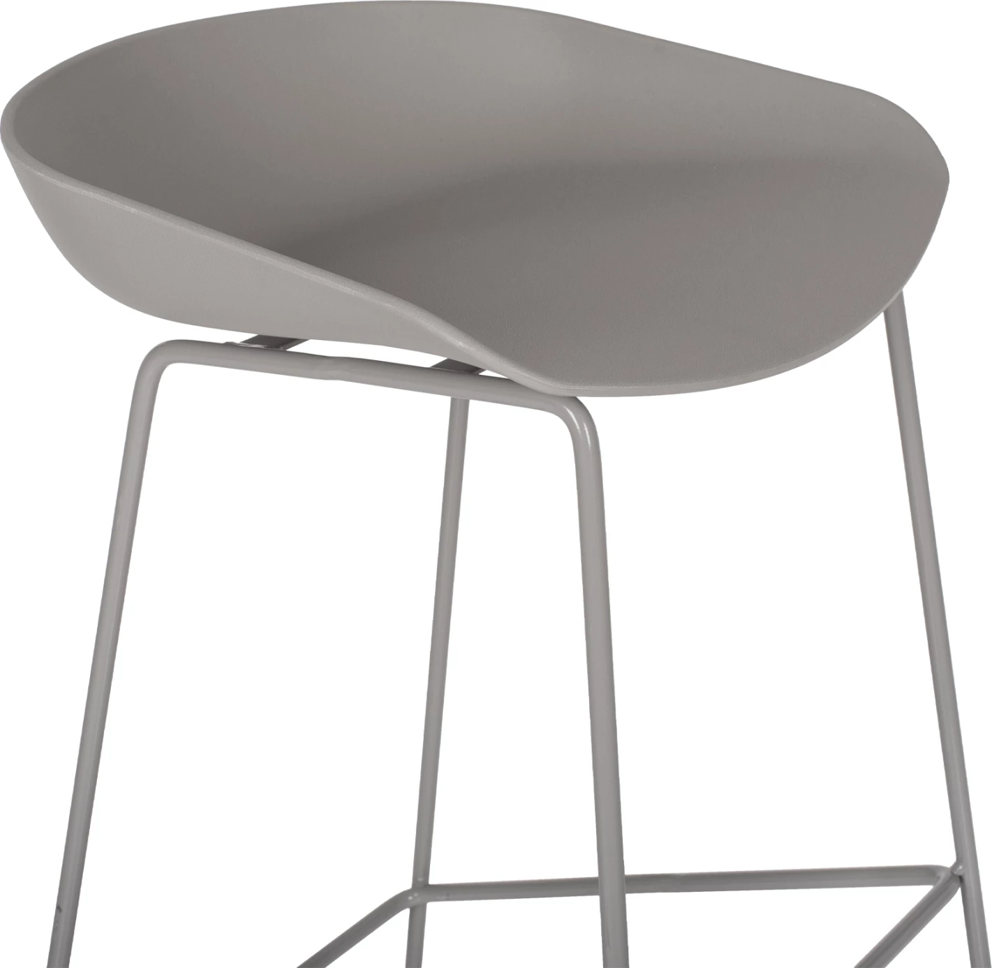 Kovinski stol FH8450.10 s sivim sedežem PP 47x47x83cm, set 2 kosov
