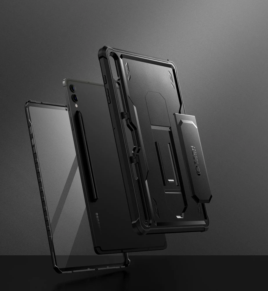 Ovitek Tech-Protect Kevlar Pro za Samsung Galaxy Tab S9+ 12,4" (X810/X816B), črn