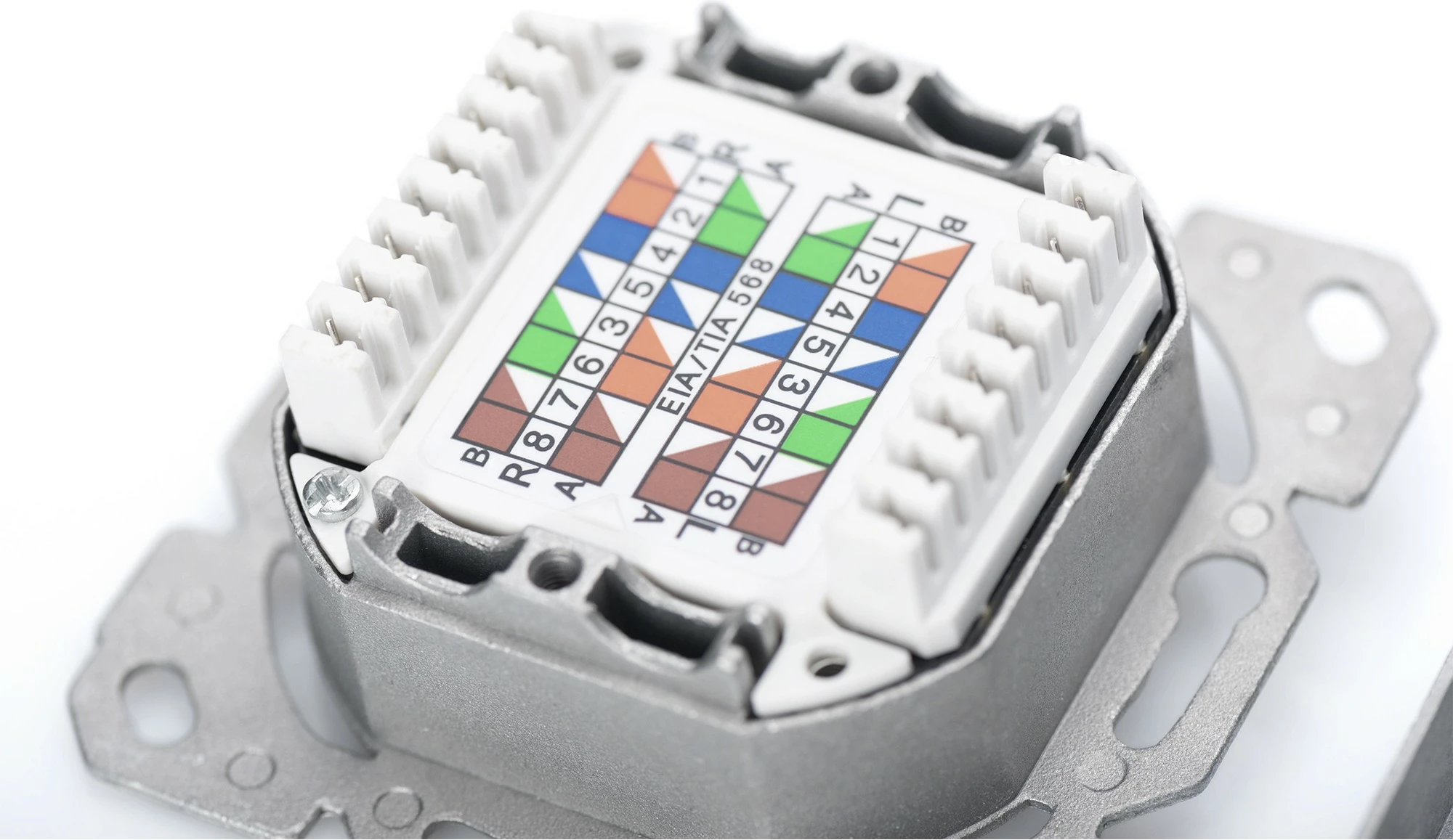 Zunanja omarica za omrežje z 2x RJ-45 Cat6, set 5 kosov, bela — Digitus