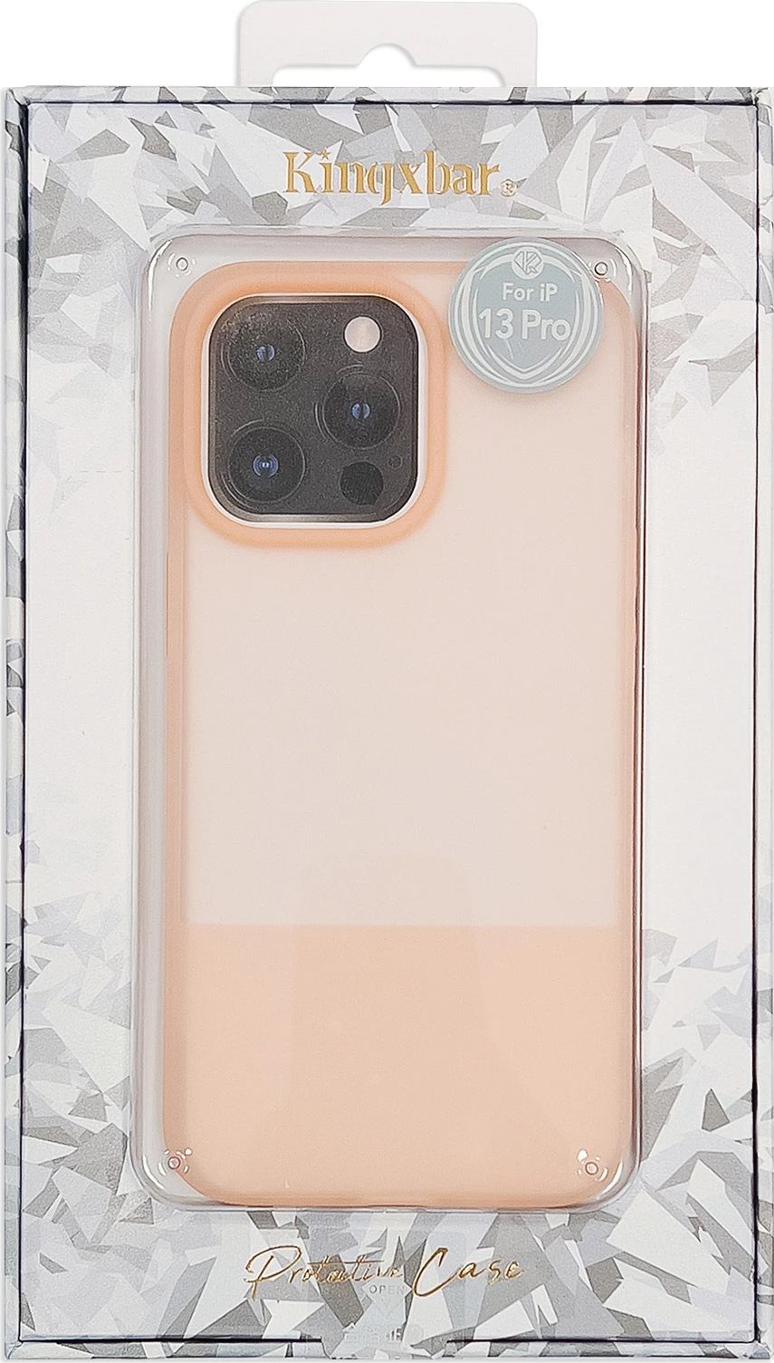 Preprost ovitek Kingxbar Plain Series za iPhone 13 Pro Max, silikonski, rožnat