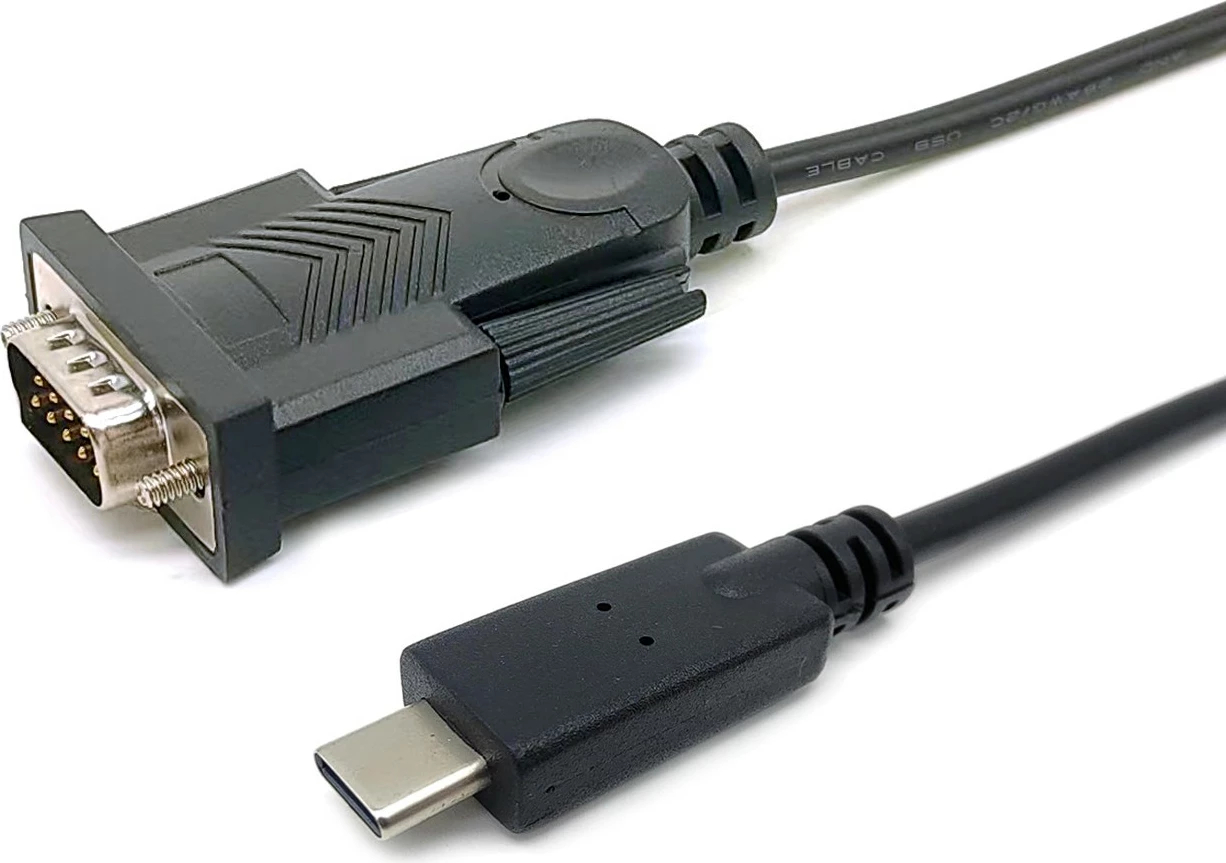 Serijski kabel USB-C na DB9, Equip, 1,5 m, črn