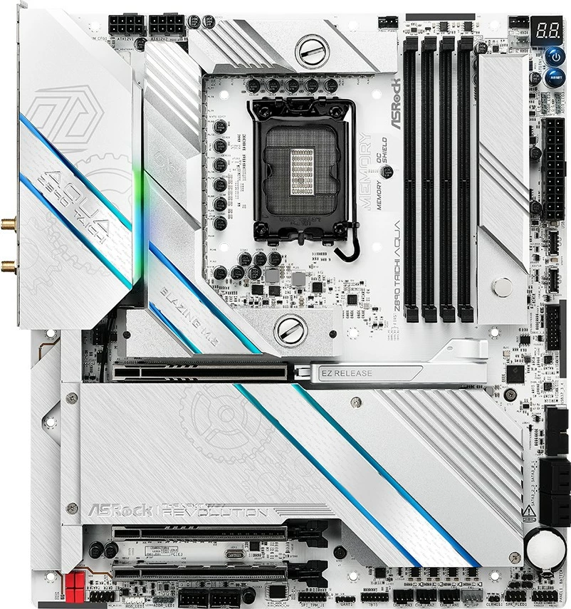 Matična plošča ASRock Z890 Taichi AQUA, Intel LGA 1851, DDR5-SDRAM 256 GB, bela