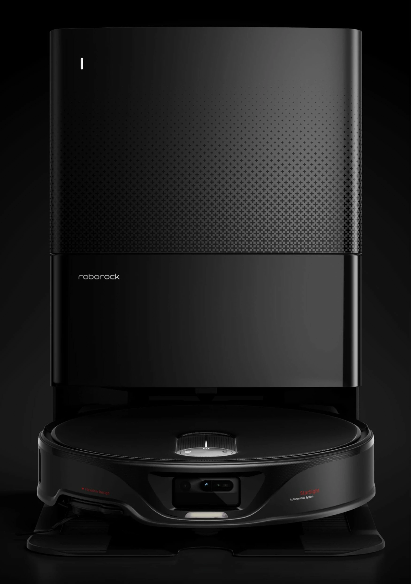 Robot za čiščenje Roborock Qrevo Slim, črn, z večfunkcijsko polnilno postajo