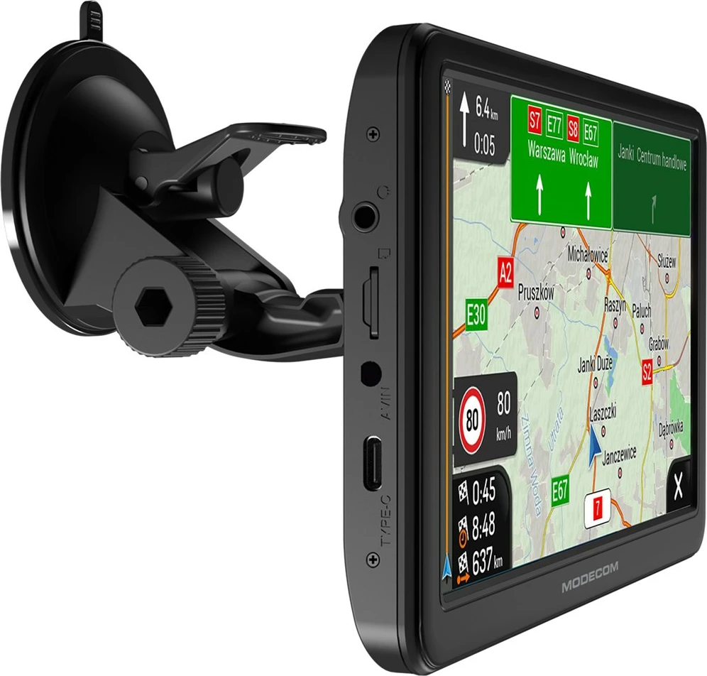 GPS navigacija za tovornjake z iGO Navigation MODECOM FreeWAY CX 7.4, 16 GB, črna