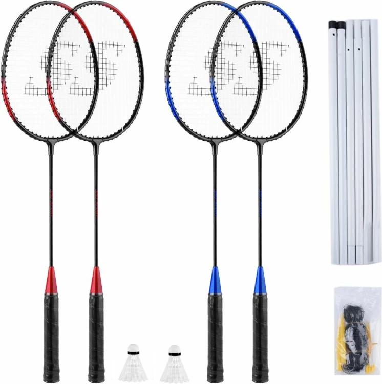 Set za badminton za vse, SMJ, rdeče-modre barve