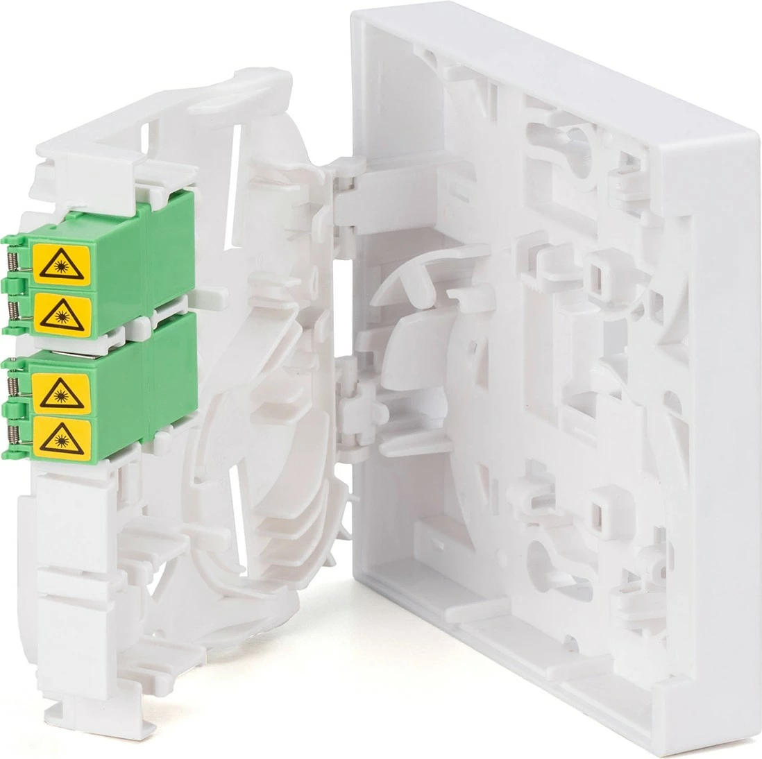 Optična skrinjica FTTH, 2x LC/APC DX, 4 vrat, 80 mm, bela Digitus