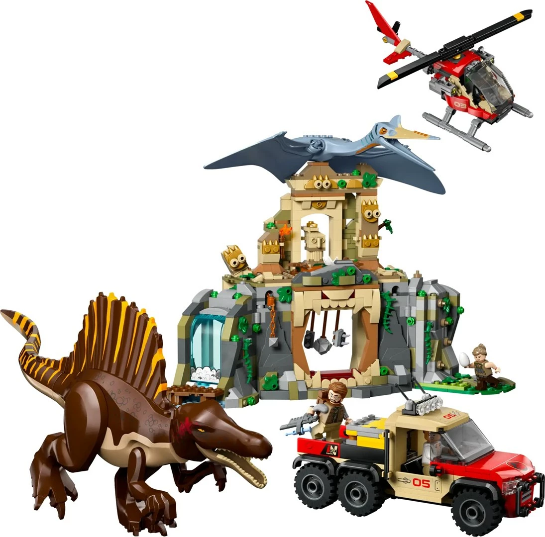 Set za gradnjo Jurasic World Spinosaurus & Quetzalcoatlus z letalsko misijo, LEGO 76976, 4 minifigure