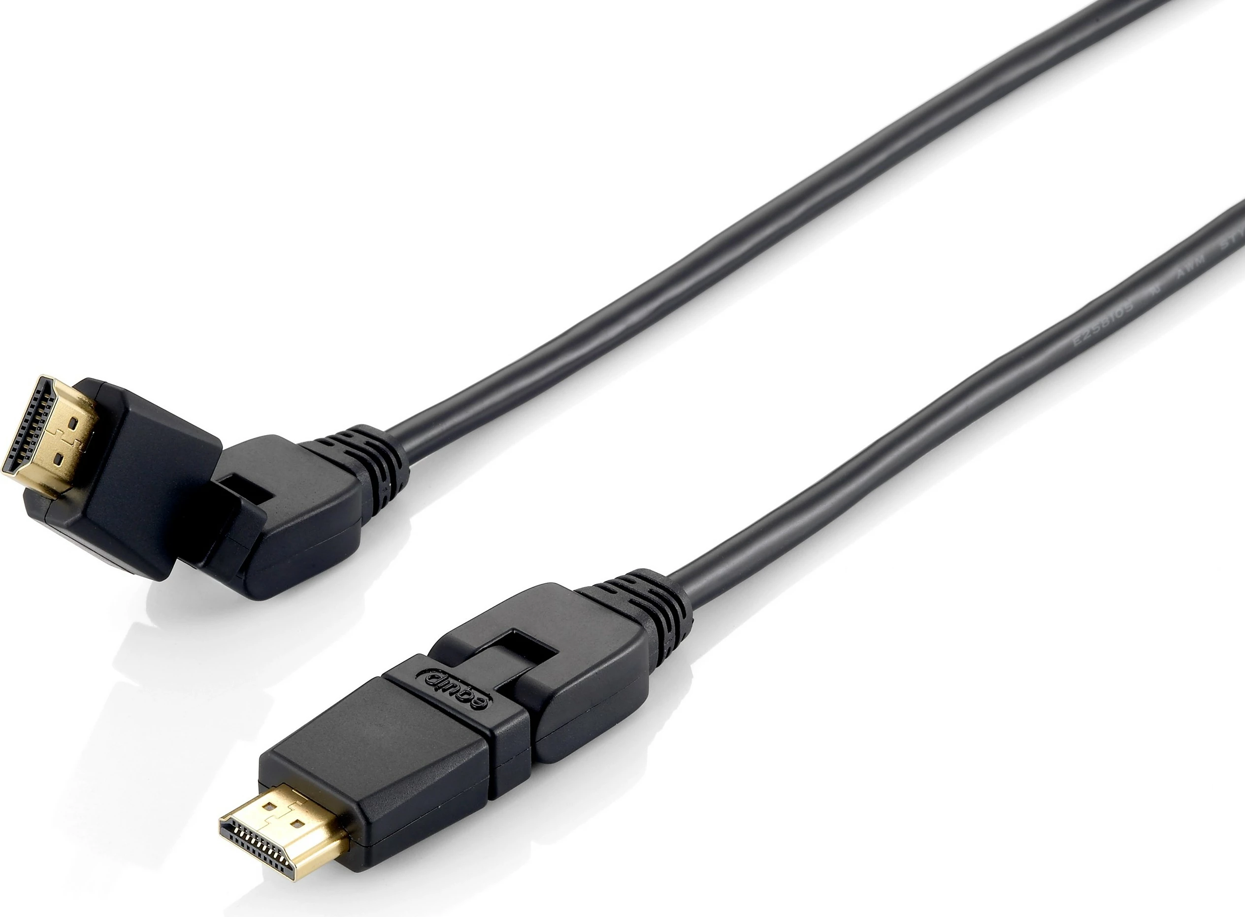 HDMI kabel 2.0 Equip 5 m, vrtljiv konektor, črn