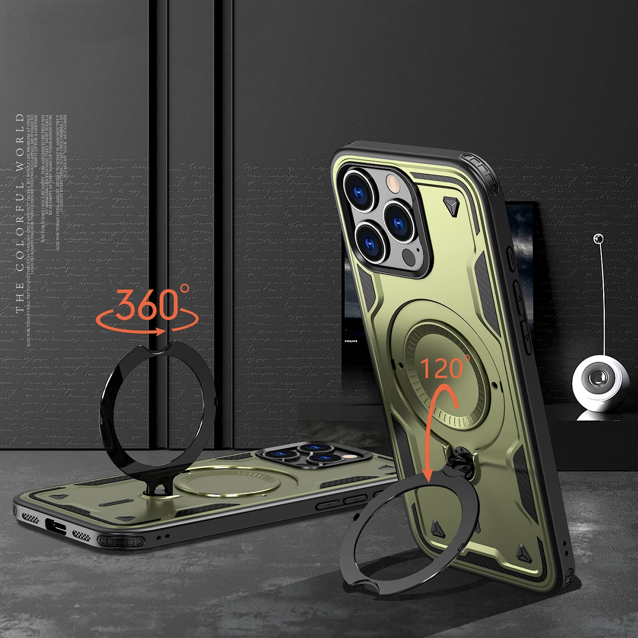 Ovitek Hybrid Armor Trendy z MagSafe za iPhone 16 Pro Max, Hurtel, zelen