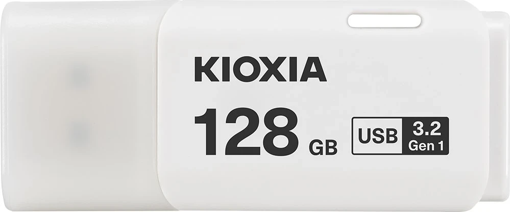 USB ključek za shranjevanje Kioxia TransMemory U301, 128 GB, USB Type-A 3.2 Gen 1, bel