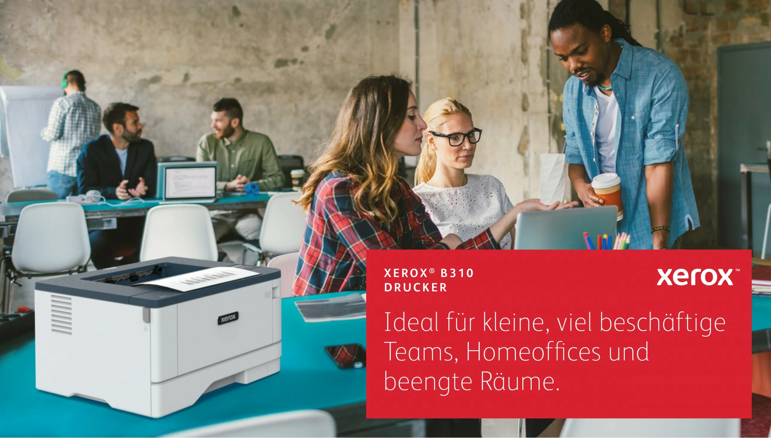 Monokromni laser tiskalnik, A4, LAN/WLAN, 40 strani/min, Xerox B310, bel/siv