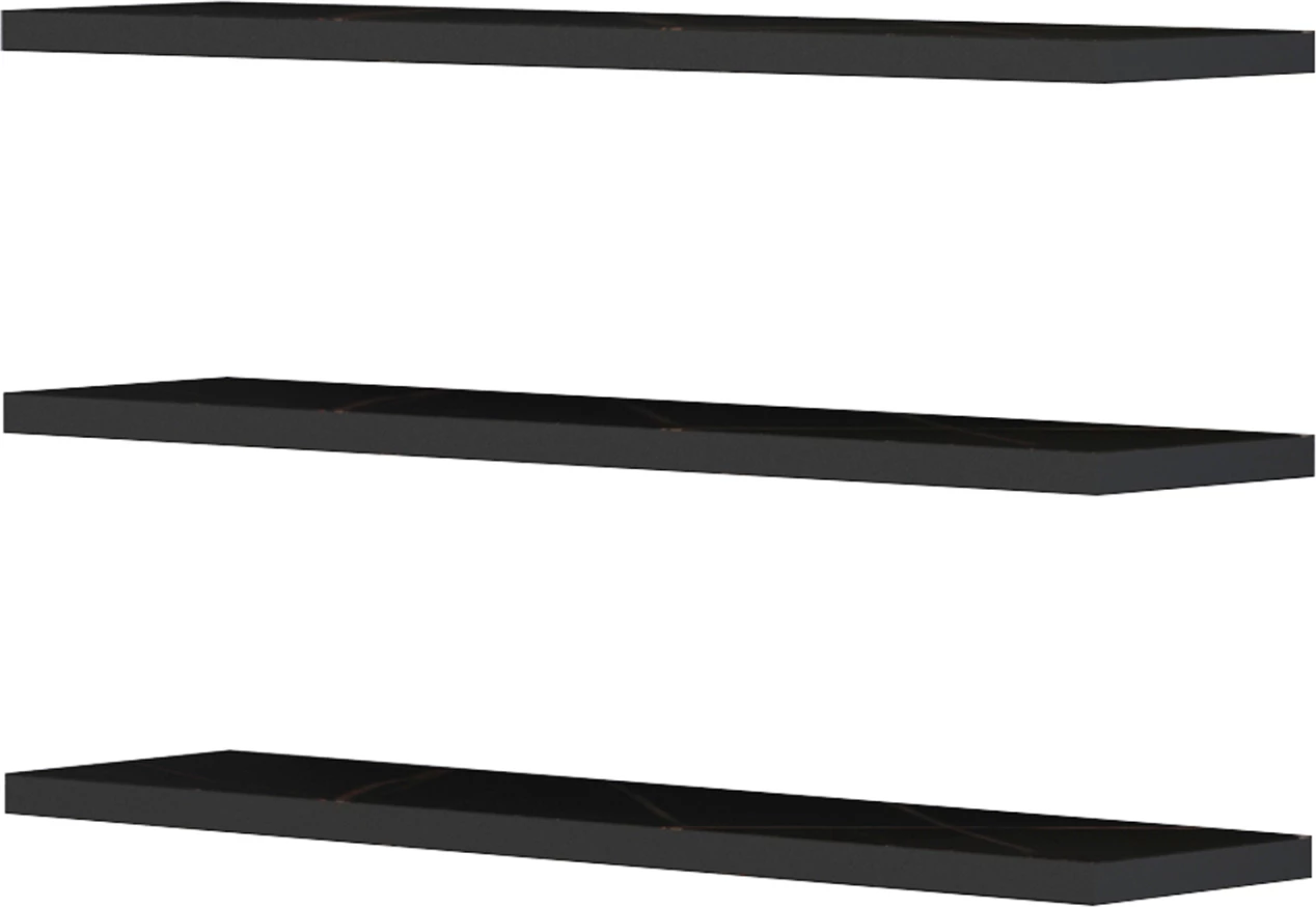 Stenske police Cassius FH8966.13 melamin v črnem marmorju 60x14,5 cm