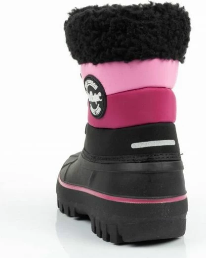 Čizme za sneg za otroke Lee Cooper, črne in rožnate