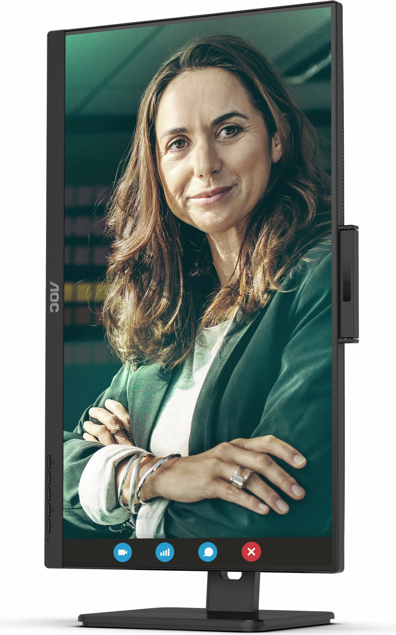 Monitor 23,8-palčni IPS Full HD 75Hz z zvočniki in spletno kamero AOC 24P3QW