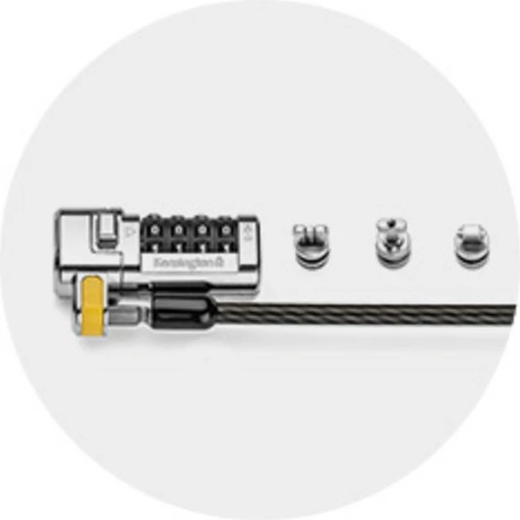 Varnostna ključavnica Kensington ClickSafe 3-v-1, 1,8 m, črna, kovinska