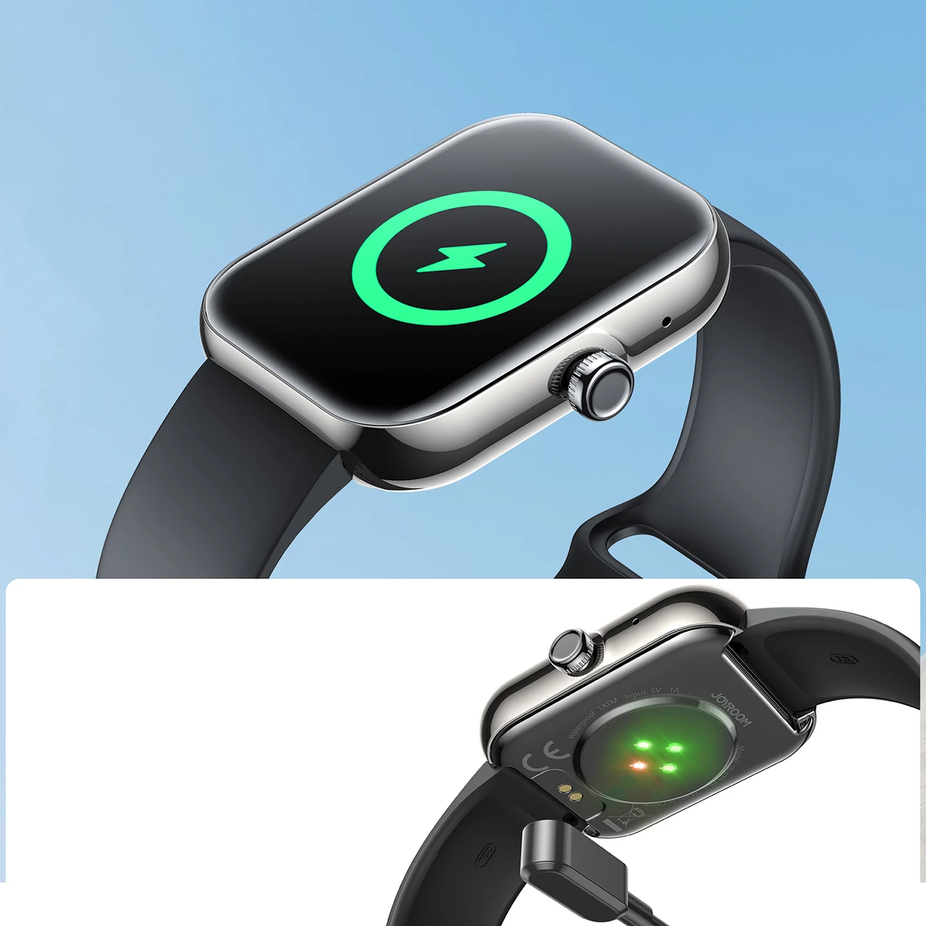 Pametna ura Joyroom Fit-Life JR-FT5 Plus, 1,96-palčni, Bluetooth 5.4, 300 mAh, črn