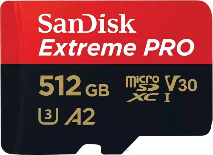Kartica microSDXC SanDisk Extreme PRO 512 GB, rdeče