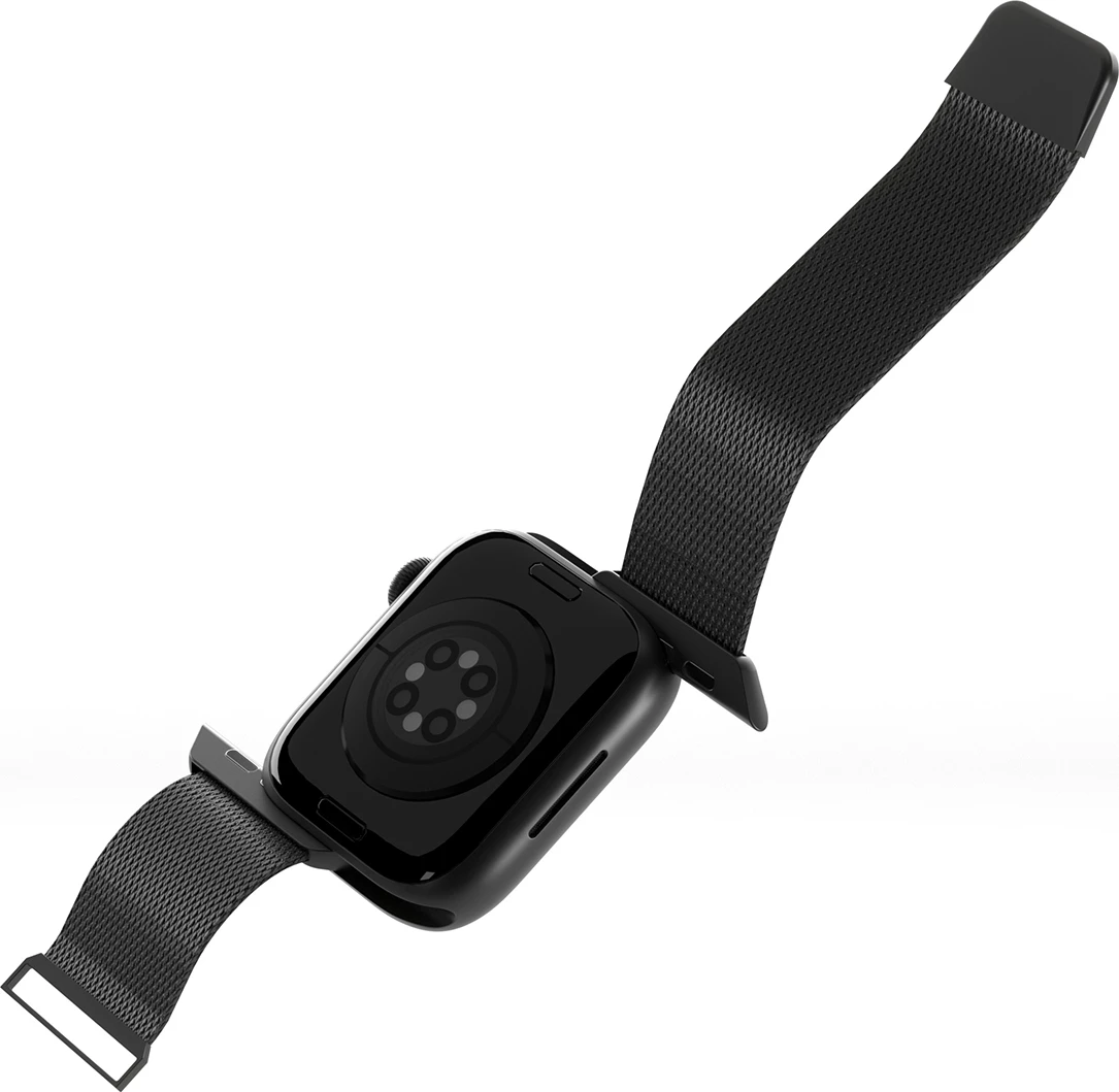 Elegantna milanese zapestnica iz jekla za Apple Watch, 38/40/41 mm, črna