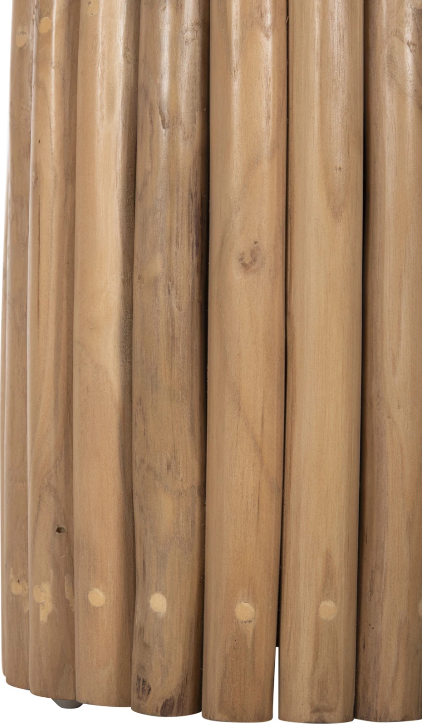 Okrogla stranska miza COOTER FH9866 iz vej tikovine v naravni barvi Φ29,5x40,5H cm