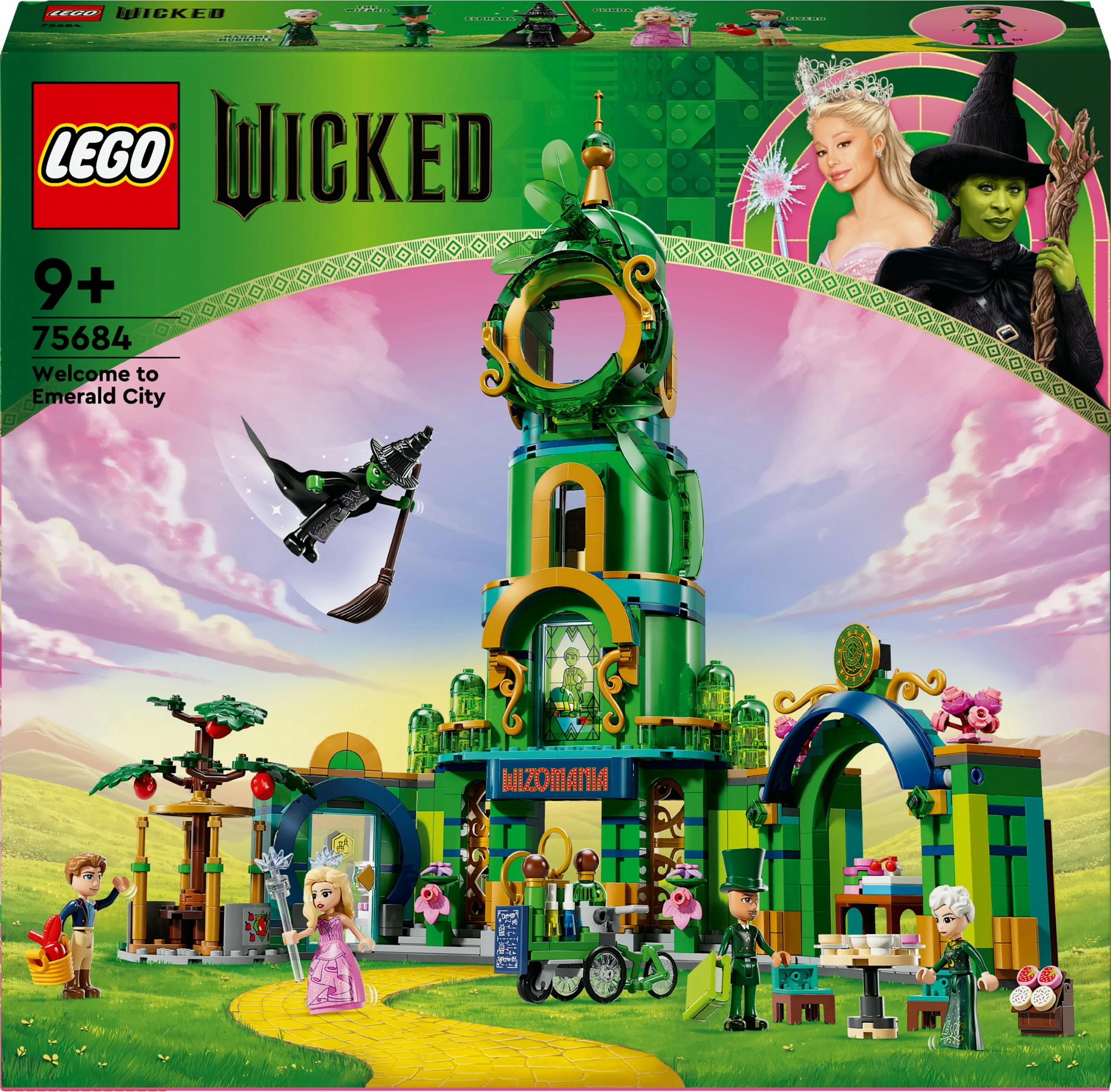 Set za gradnjo iz več barv Wicked Willkommen in Emerald City LEGO 75684