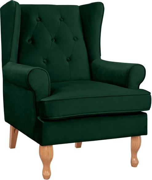 Bergere stol v cipresno zeleni žametni barvi, 81x83x101, FH3073.13