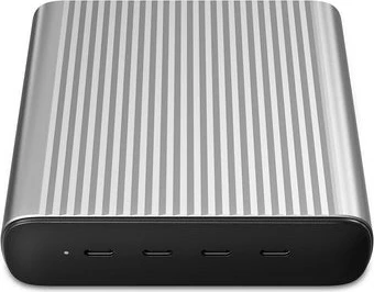 Univerzalni polnilec, Targus HJ 245W GAN, 100W, 4x USB Type-C, črno/srebrn