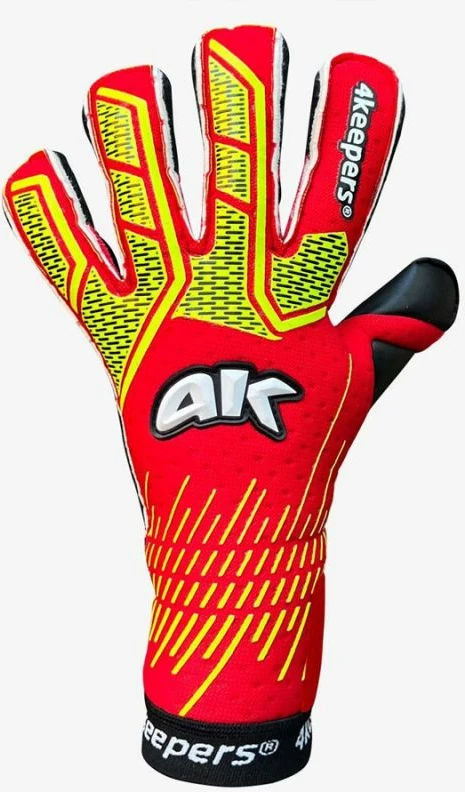 Rokavice za vratarja 4keepers, rdeče-rumene — za moške