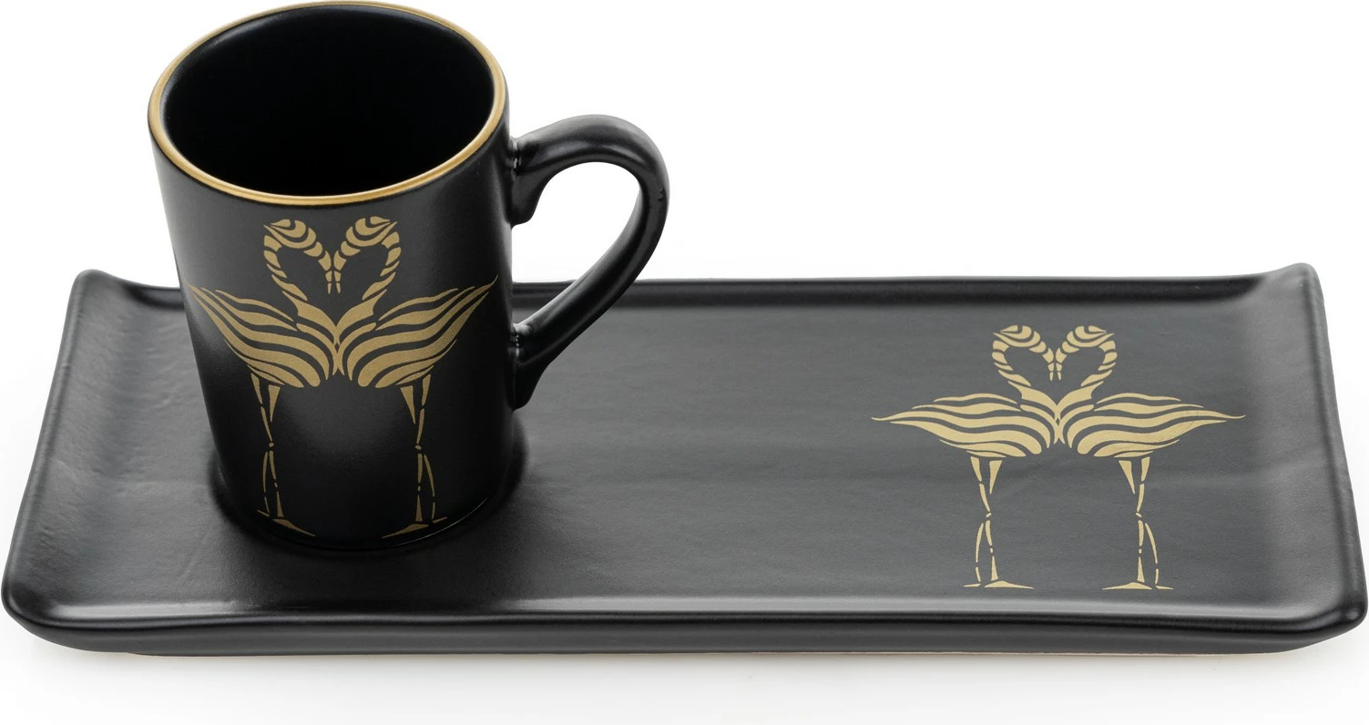 Set keramičnih skodelic za kavo (2 kosa), Hermia Concept, mat črna, ST630002F956A354800MAKT100