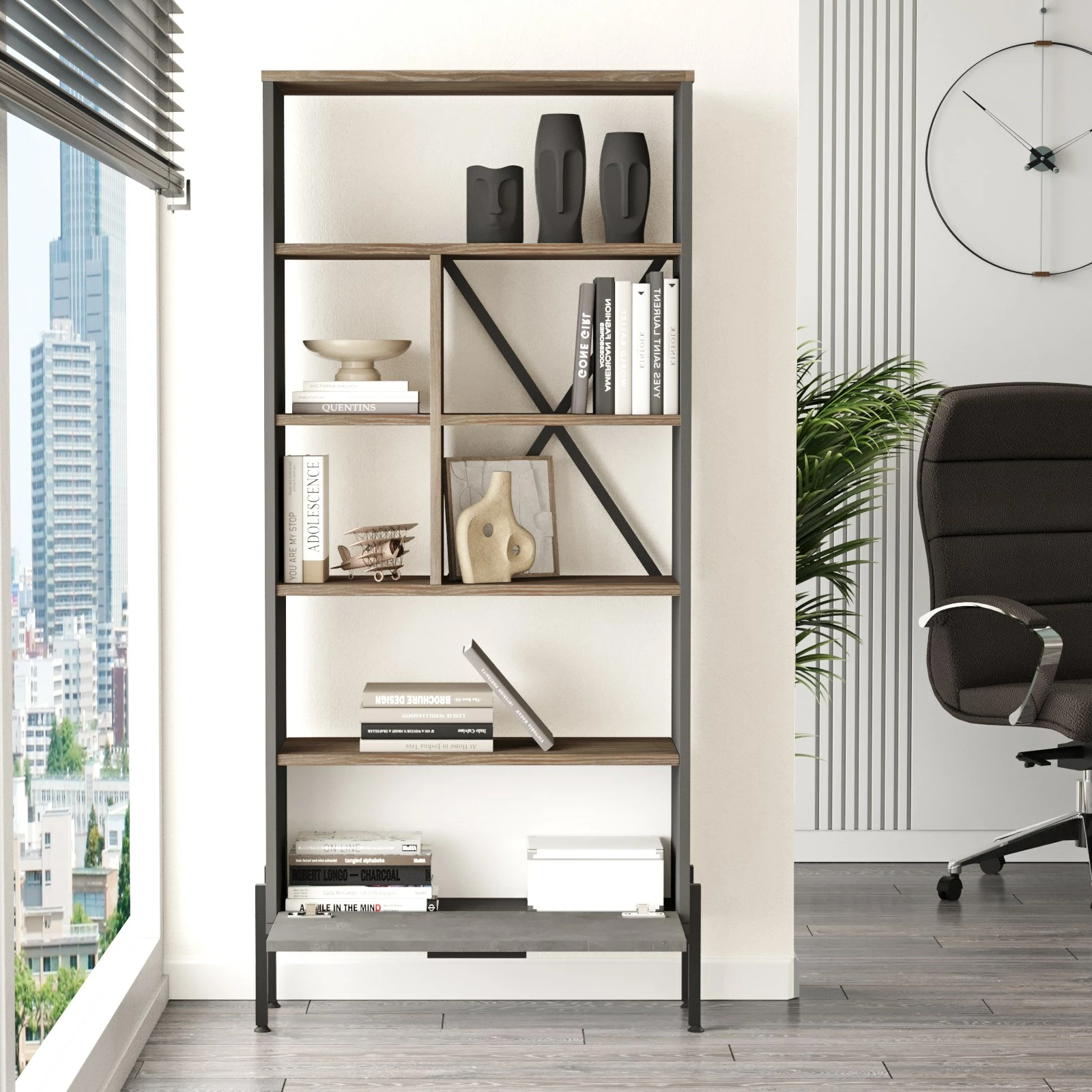 Set mladinske sobe Skye Decor VS9-CGA, srebrna in antracit