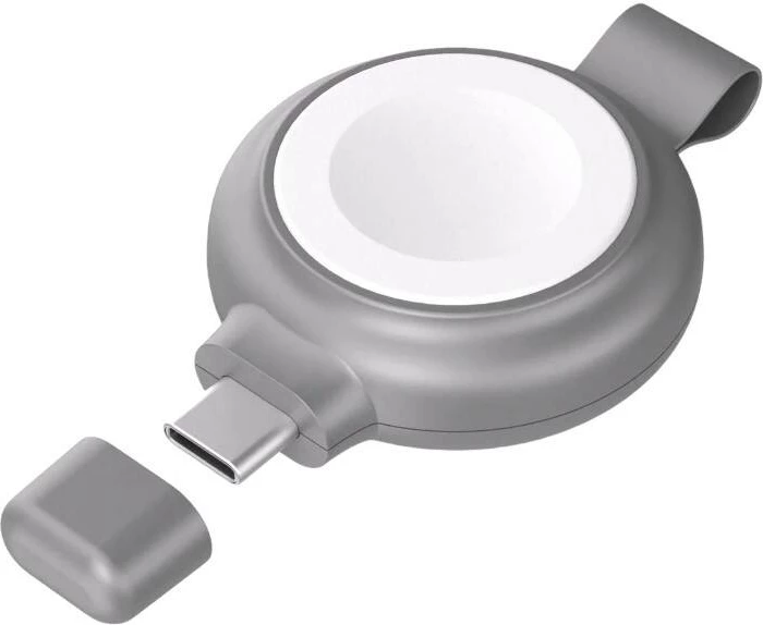 Magnetni brezžični polnilec INVZI NVZAWC01 za Apple Watch, 5W, USB-C, sivi