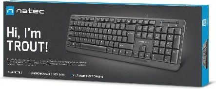 Kompaktna in tanka tipkovnica NATEC Trout Slim USB, US, črna