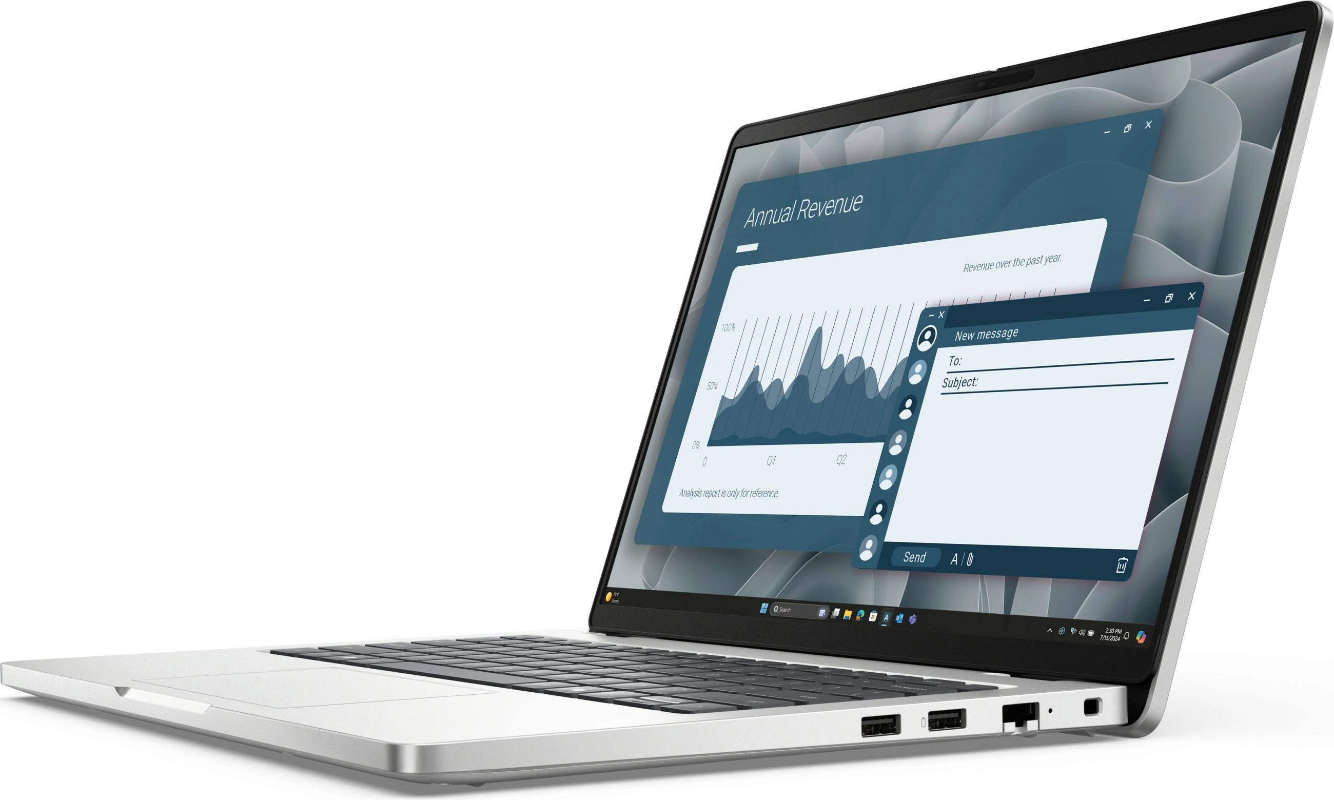 Prenosnik z zmogljivostjo AMD Ryzen AI 7, 16 GB RAM, 512 GB SSD, 14-palčni, srebrn — Dell Pro 14 PC14255