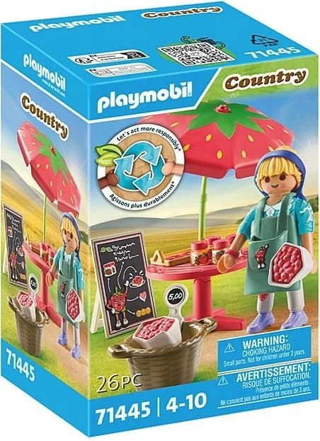 Stojnica z jagodnim džemom, komplet figuric Playmobil Country 71445, 26 kosov