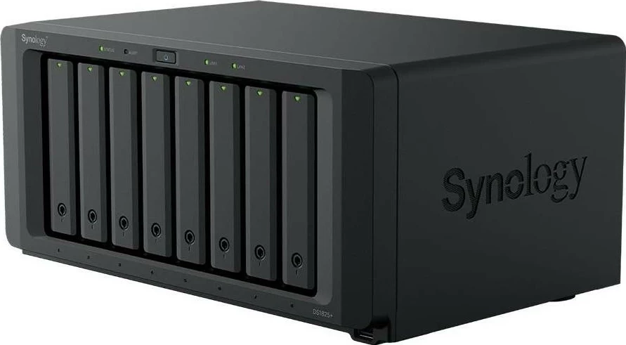 Napredno NAS Synology DS1825+, 8 GB RAM, 10 ležišč za trde diske, M.2 NVMe, črn