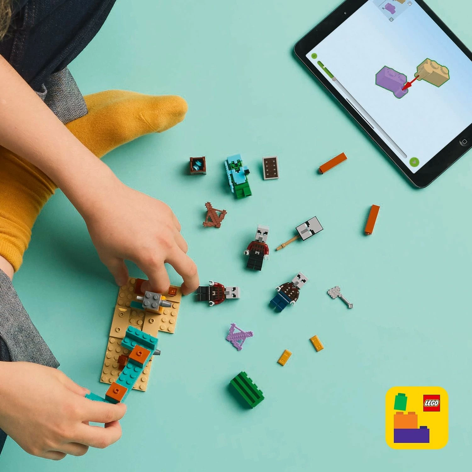 Set za sestavljanje Minecraft 21267, 105 kosov, večbarven