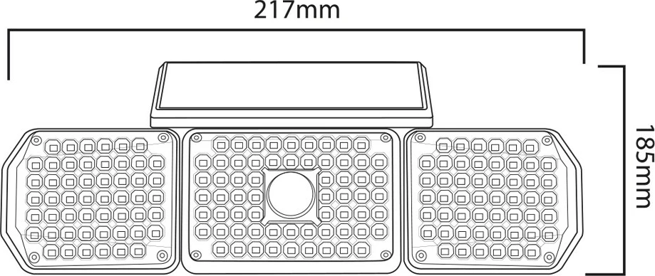 LED sončna luč z gibanjem senzorja, Maclean MCE615, 320 lm, 4 W, IP65