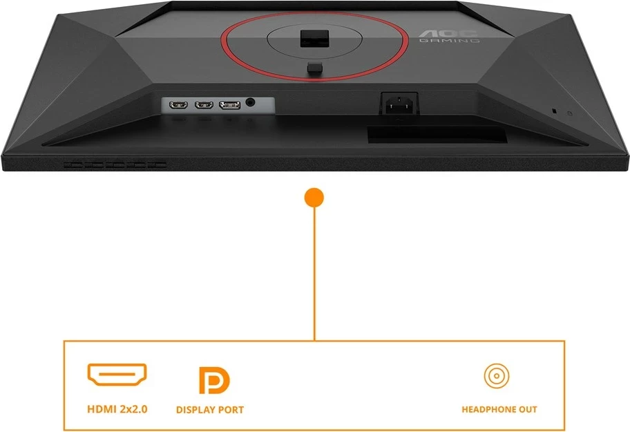 Gaming monitor 23,8" Full HD LED, črn z rdečimi AOC 24G4HA