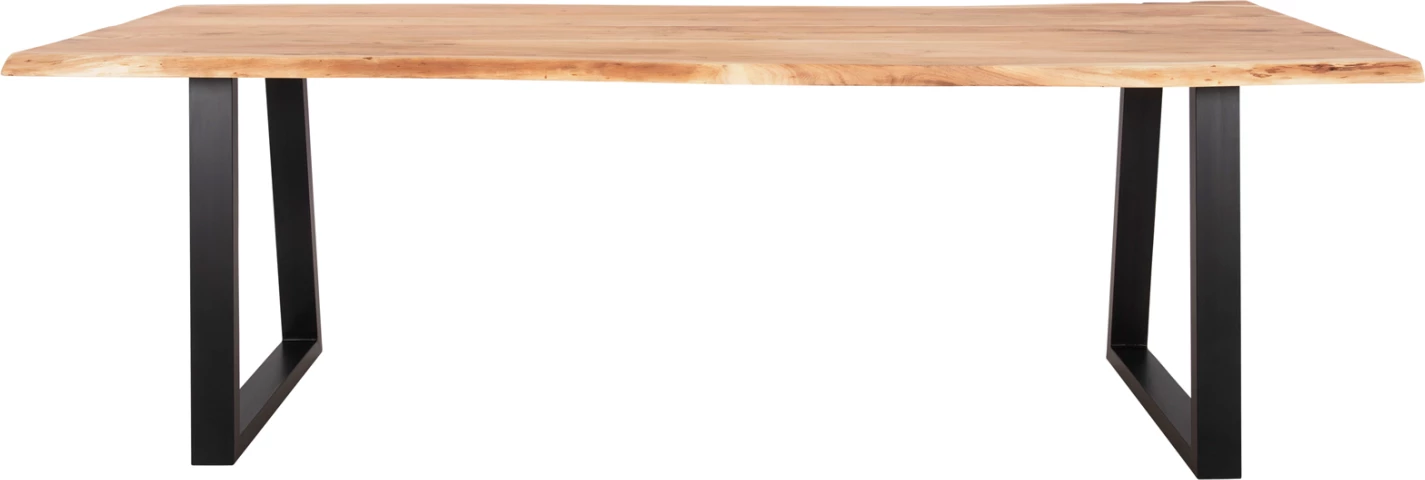 Jedilna miza MONTANA iz masivnega lesa akacije 240x101x78H cm. Debelina mizne plošče 3.5 cm