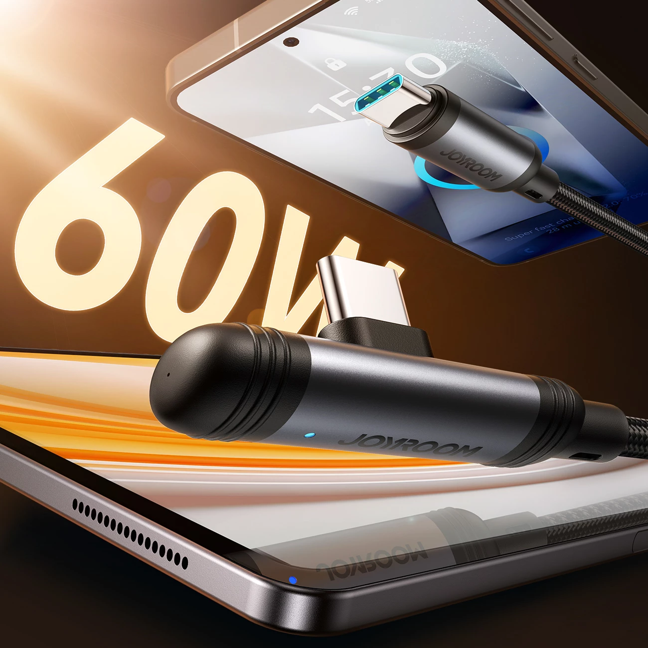 Kabel USB-C na USB-C, Joyroom S-A56 EnjoyX Series, 1,2 m, 60 W, črn