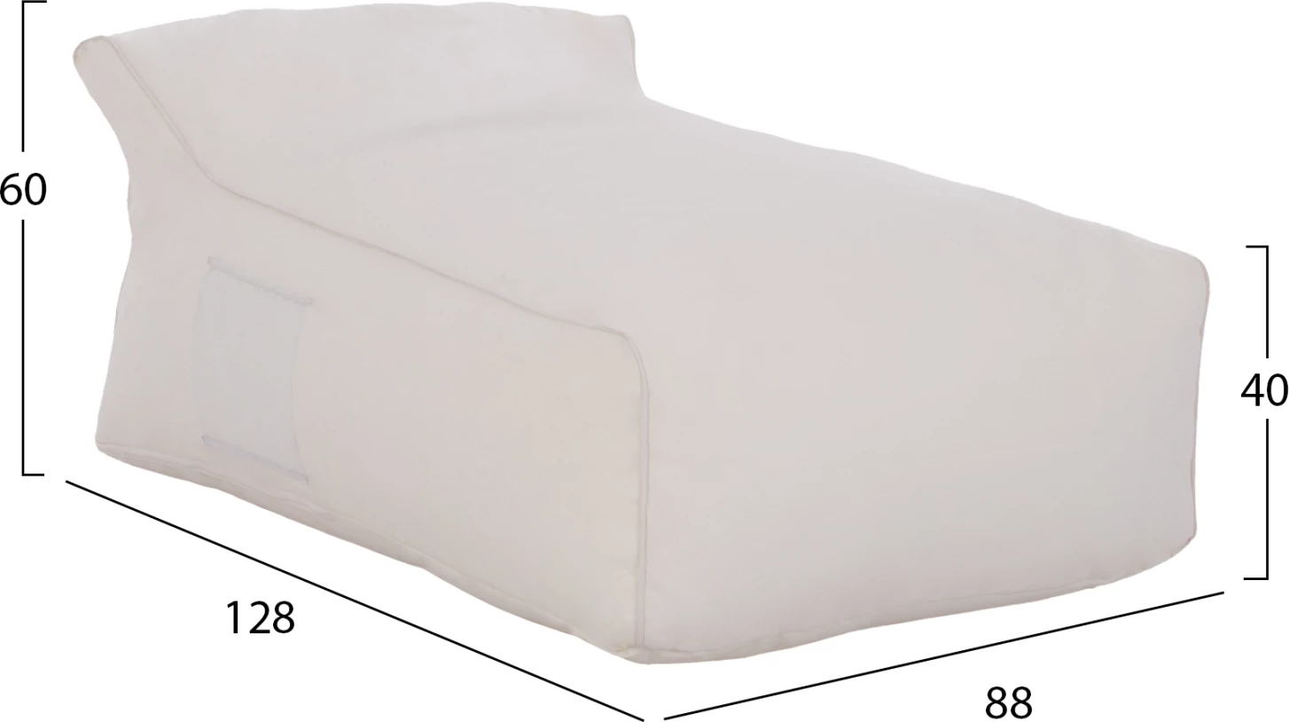 Profesionalni pouf Zafer FH5772.11 iz textilena 600gr/m2 2x1 bel 88x128x60 cm