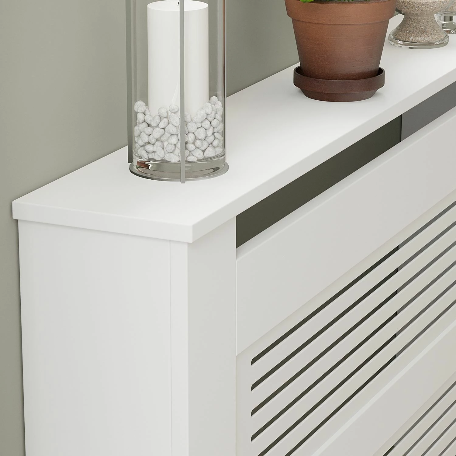 Pokrov za radiator, bel, Skye Decor, Termora