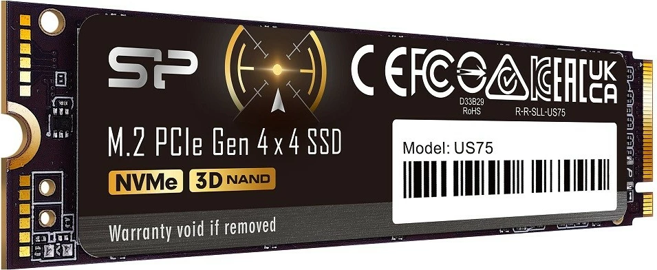 Notranji SSD Silicon Power US75, 1 TB, M.2 PCIe Gen4x4 NVMe 1.4