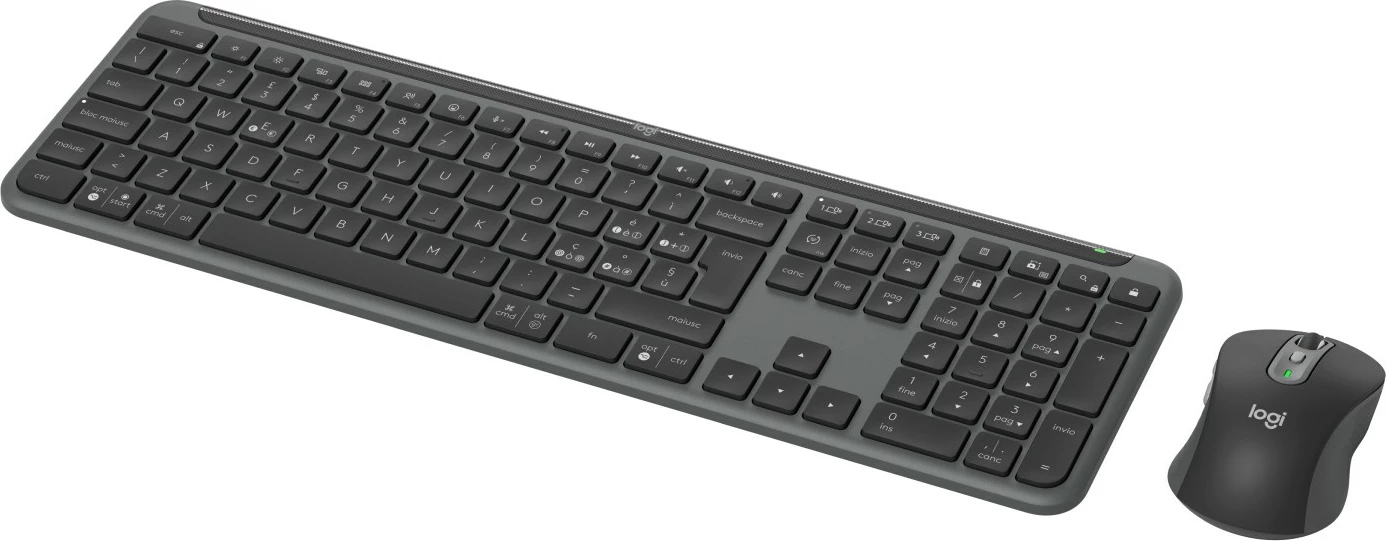 Set tipkovnice in miške SIGNATURE SLIM COMBO MK950 Logitech, brezžično, full-size, Bluetooth, belo
