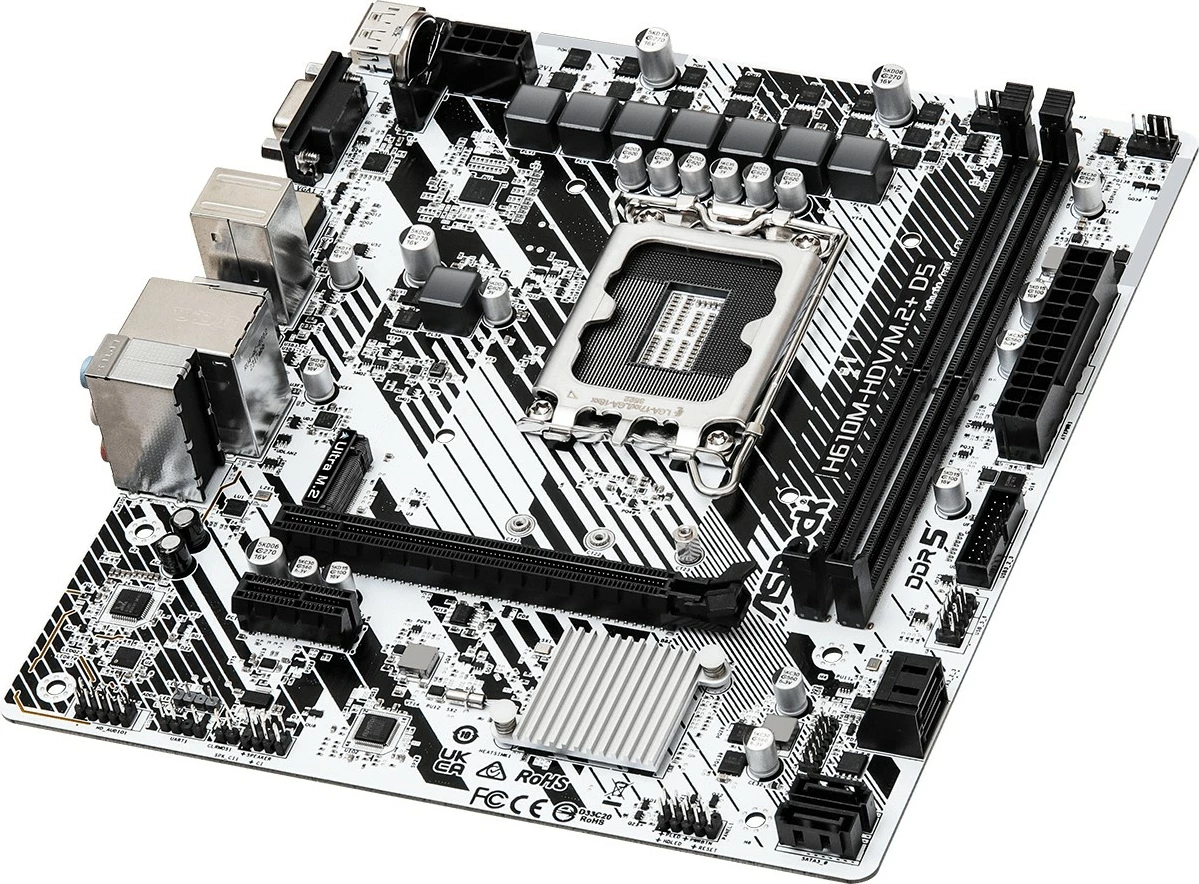 Matična plošča ASRock H610M-HDV/M.2+ D5, Intel LGA 1700, DDR5, micro ATX